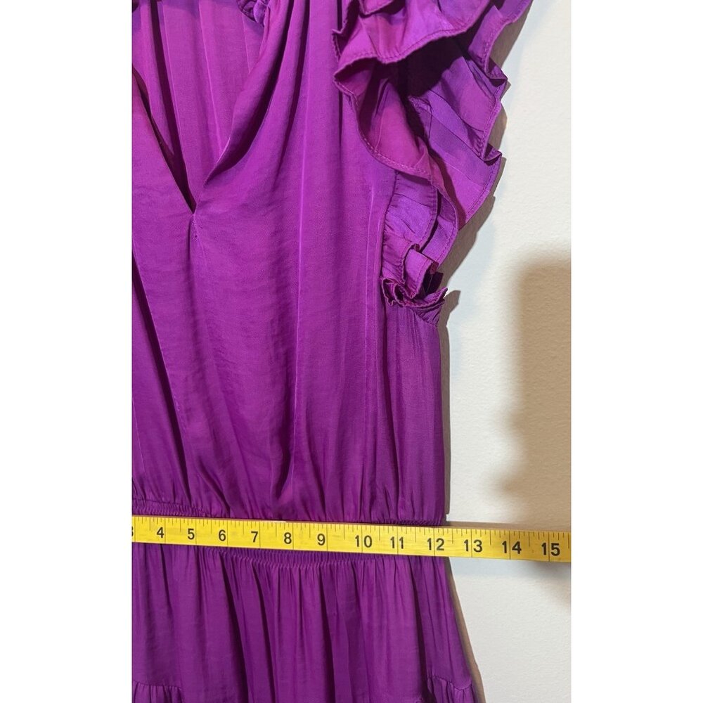 Steve Madden Prairie Dreams Mini Dress XS Satin Purple Casual Party Cocktail - Picture 6 of 11